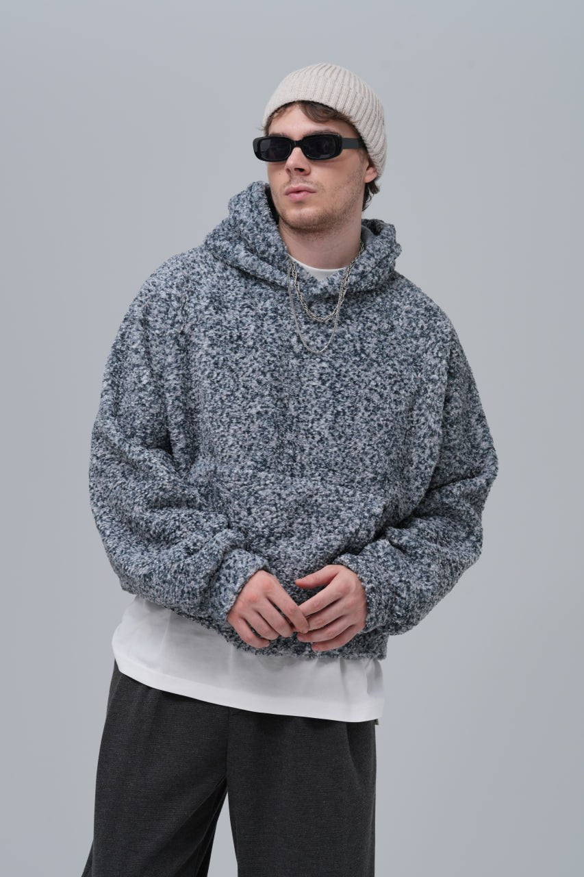 Oversized Bouclé Hoodie Withinblack