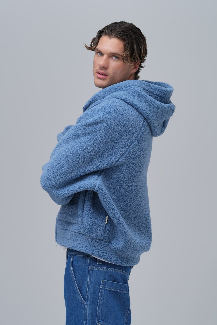 Oversized Sherpa Zip-Up Hoodie – Unisex Streetwear Comfort Withinblack