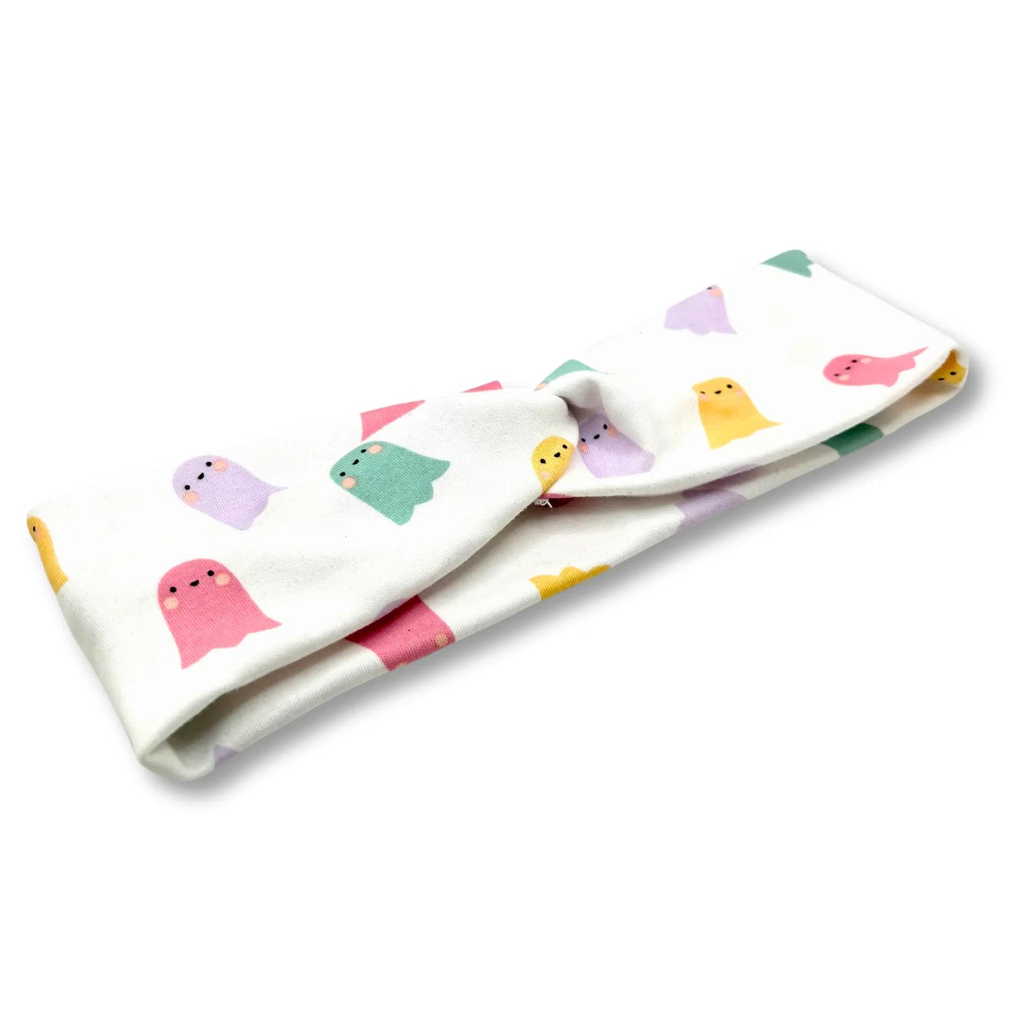 Pastel Ghosts Twist Knot Headband Enchanted Scrunch