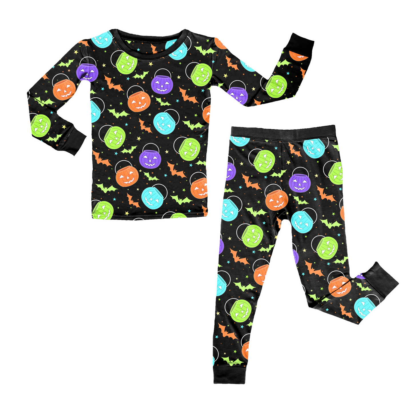 Bamboo 2 Piece Lounge Set - Party Pumpkins - Pals Always In Bloom Clothing Co