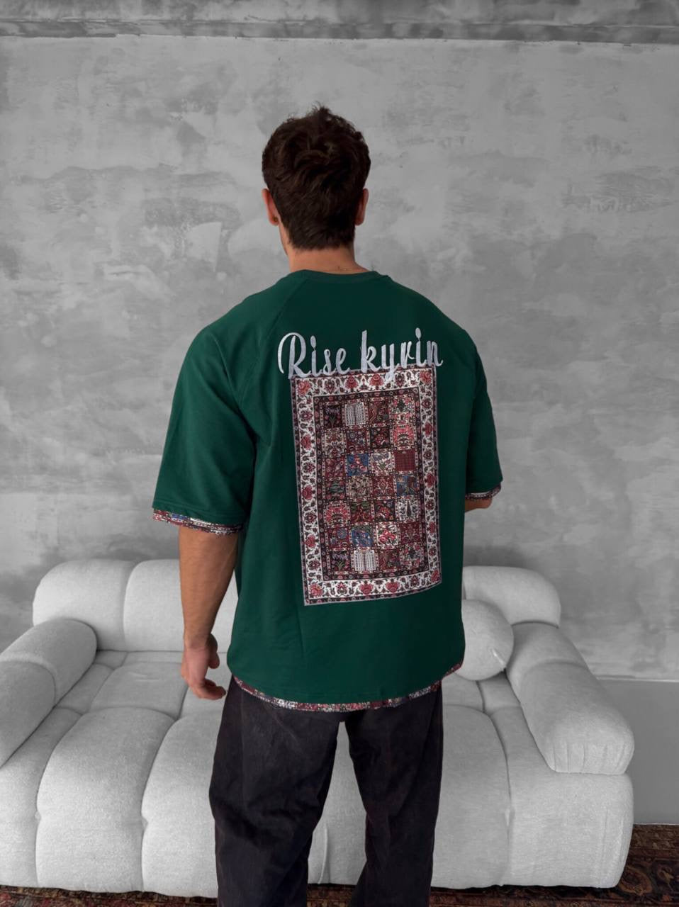 Rise kyrin Graphic Tee - Ethnic Carpet Print Shirt Withinblack
