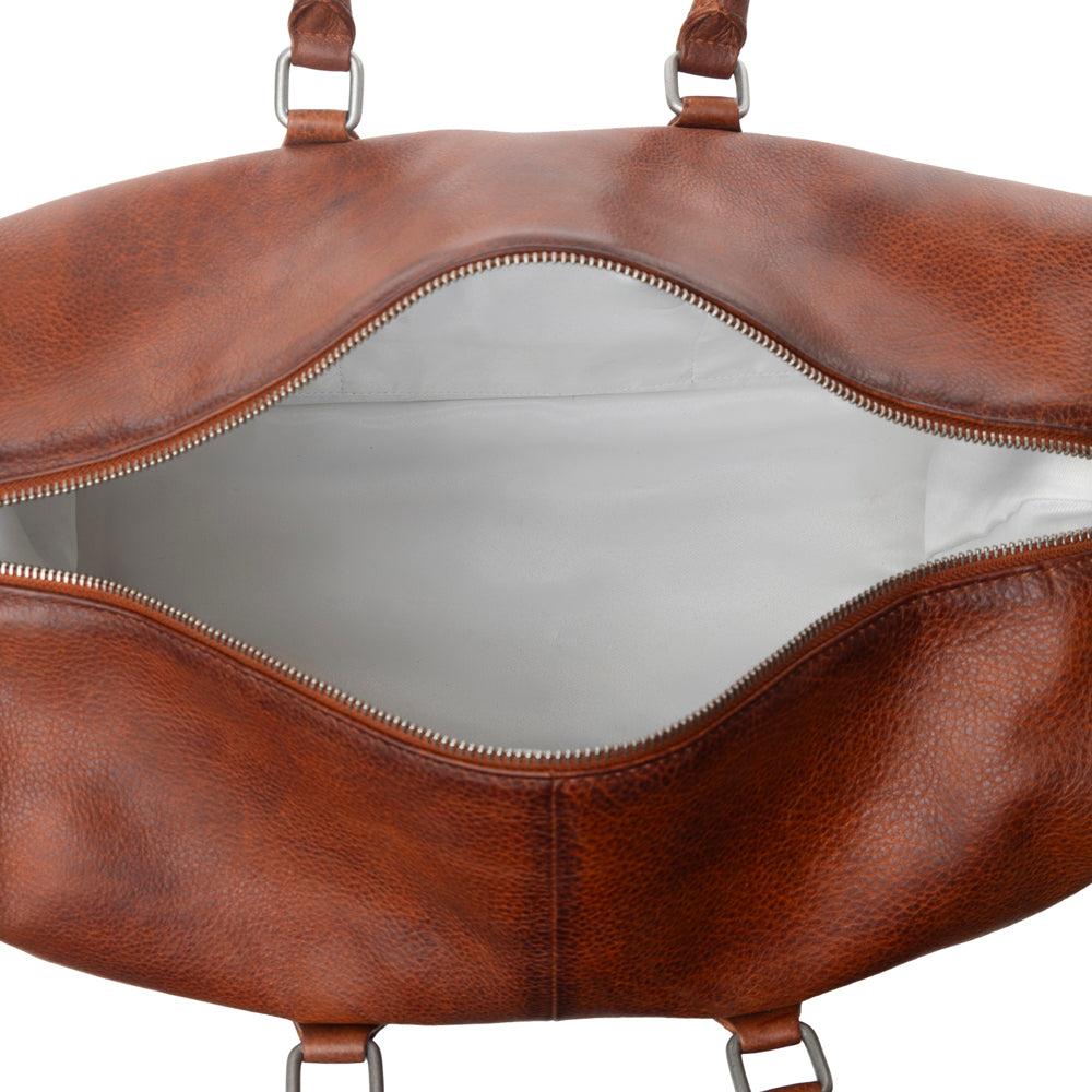 Myra Zidana Sundown Plains Veg Tanned Leather Traveller Bag in Auburn Ember Myra USA