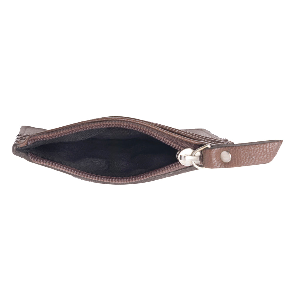 Myra Briar Creek Handtooled Leather Credit Card Holder in Sage Tan Myra USA