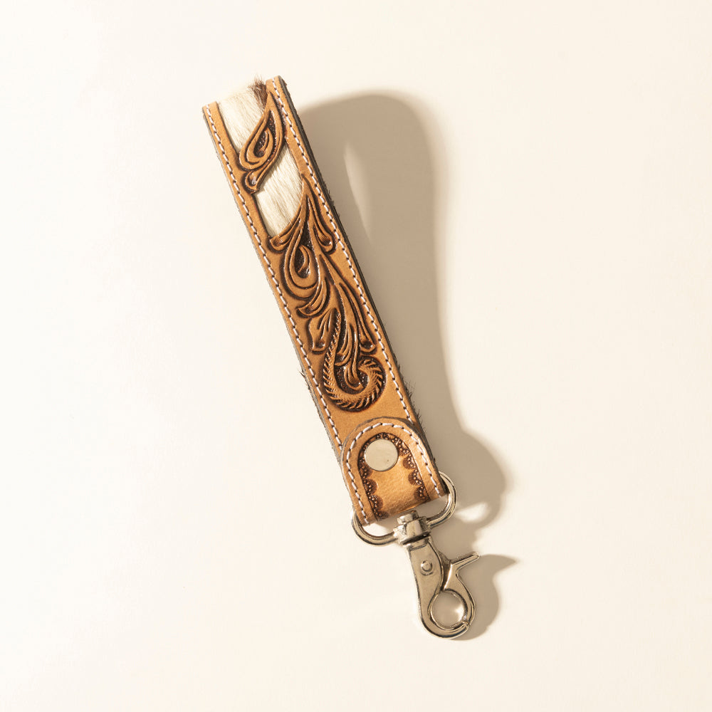 Myra Sedona Blaze Handtooled Leather Keyfob in Bronze Ember Myra USA