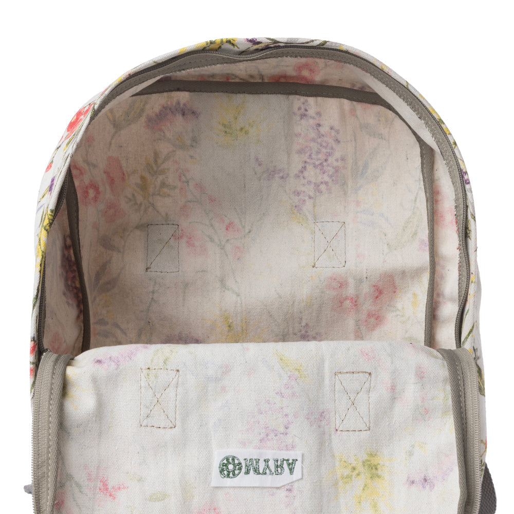 Myra Pine Meadow Cotton & Leather Crossbody Bag in Garden White Myra USA