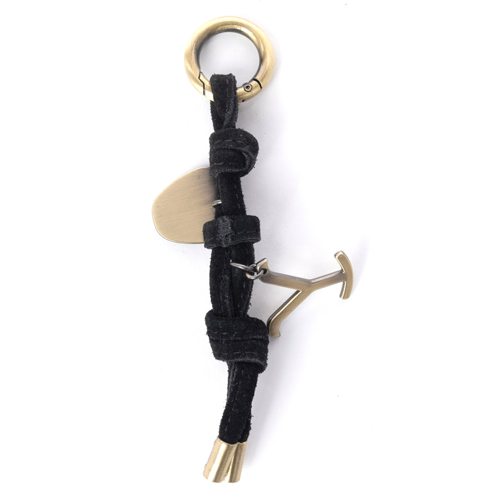 Myra Yellowstone Lariat Loop Leather Key Fob in Midnight Onyx Myra USA