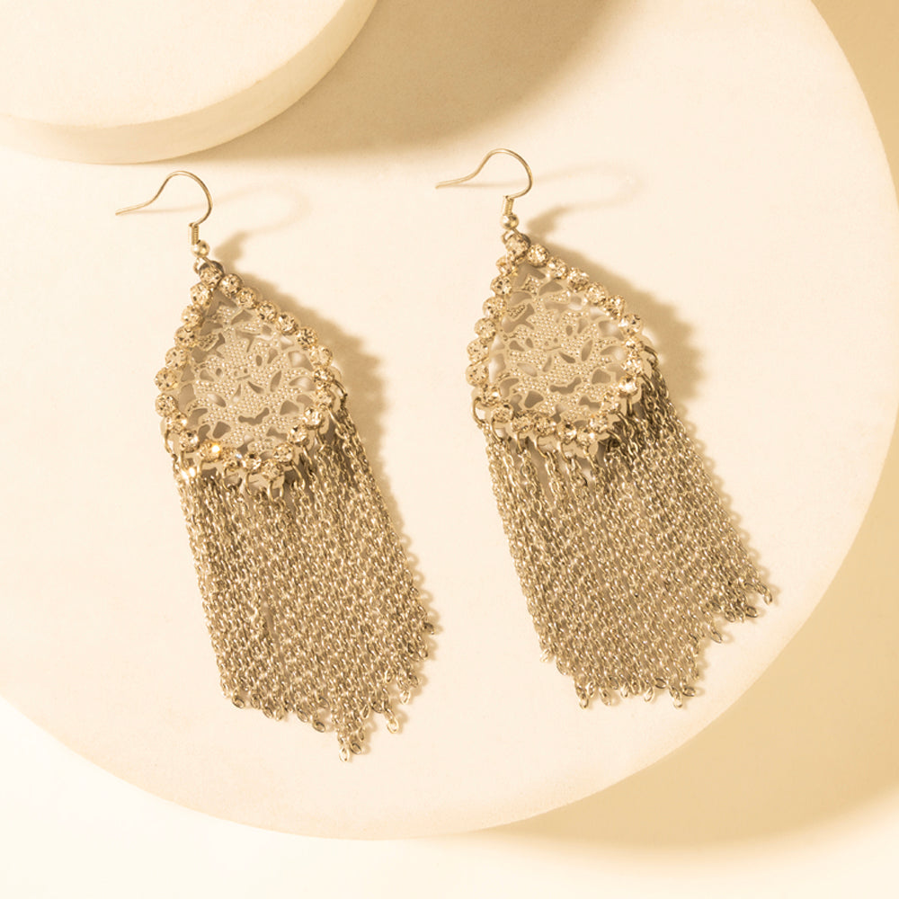 Myra Stormtrail Fringe Earrings in Antique Frost Myra USA