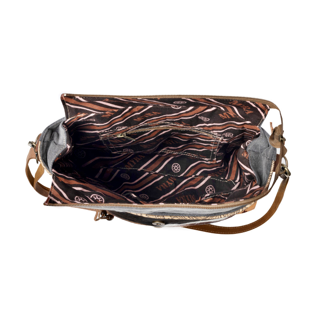 Myra Wovenstone Western shoulder Bag for Women in rust with Aztec detail Myra USA