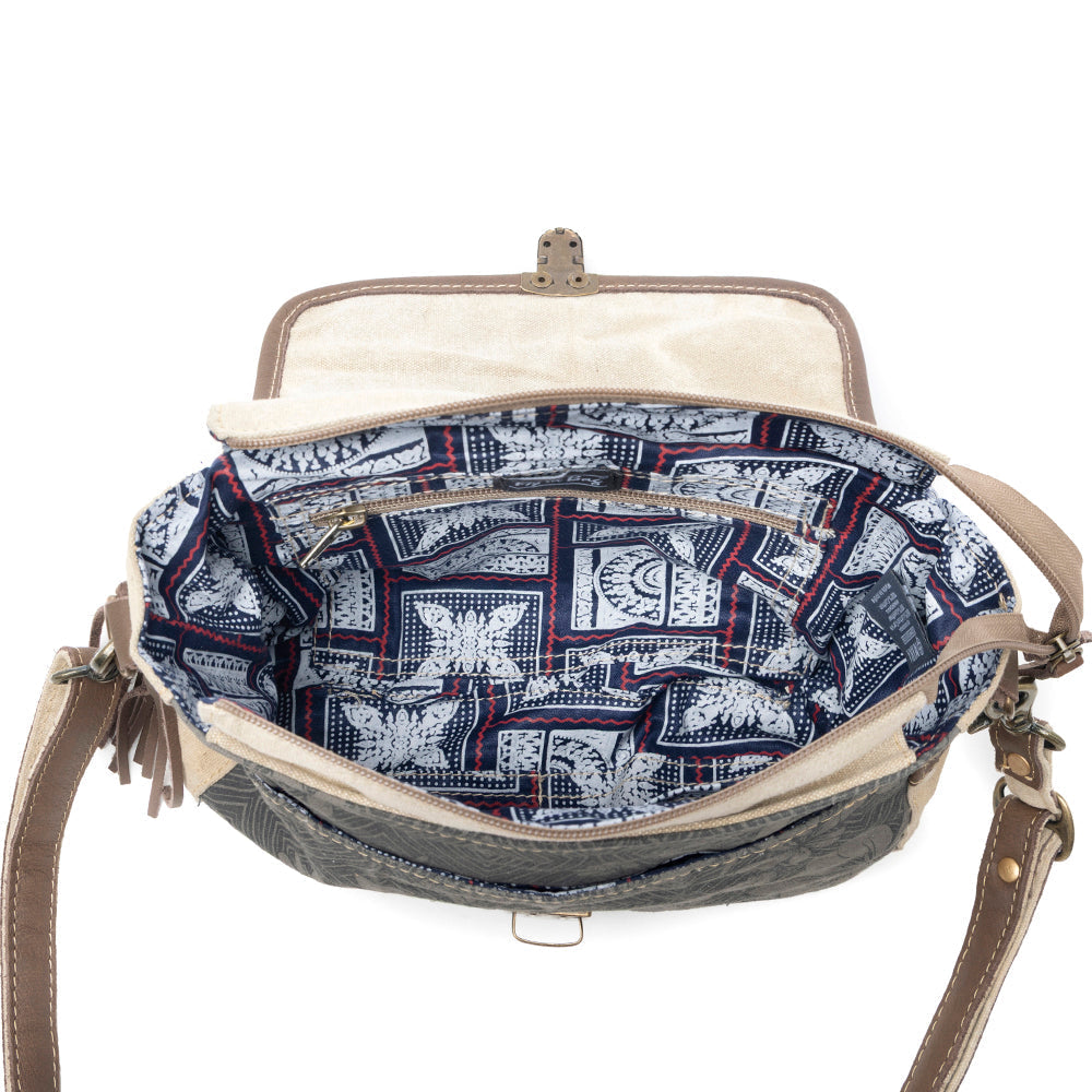 Myra Meadowhide Western Shoulder Bag for Women in Brown with hairon flap Myra USA