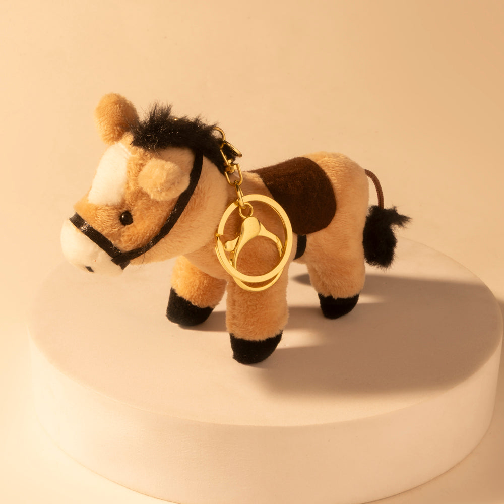 Myra Golden Gallop Bag Charm in Caramel Tan Myra USA