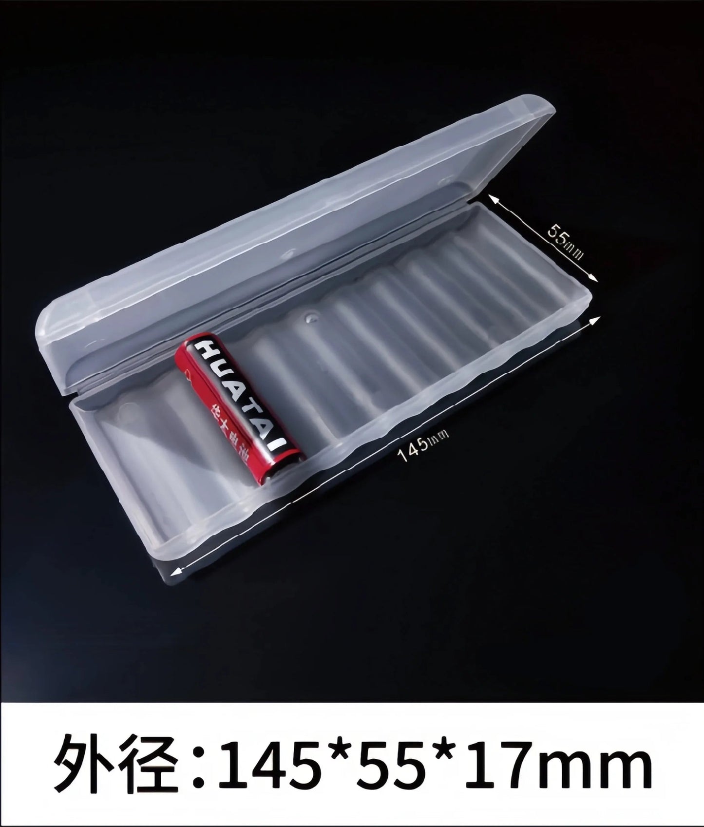 10 Slot Battery Storage Box Transparent 1PCS Battery Storage and Organizing Box for AAA/AA Plastic Battery Organizer Accessories Pi-Mart