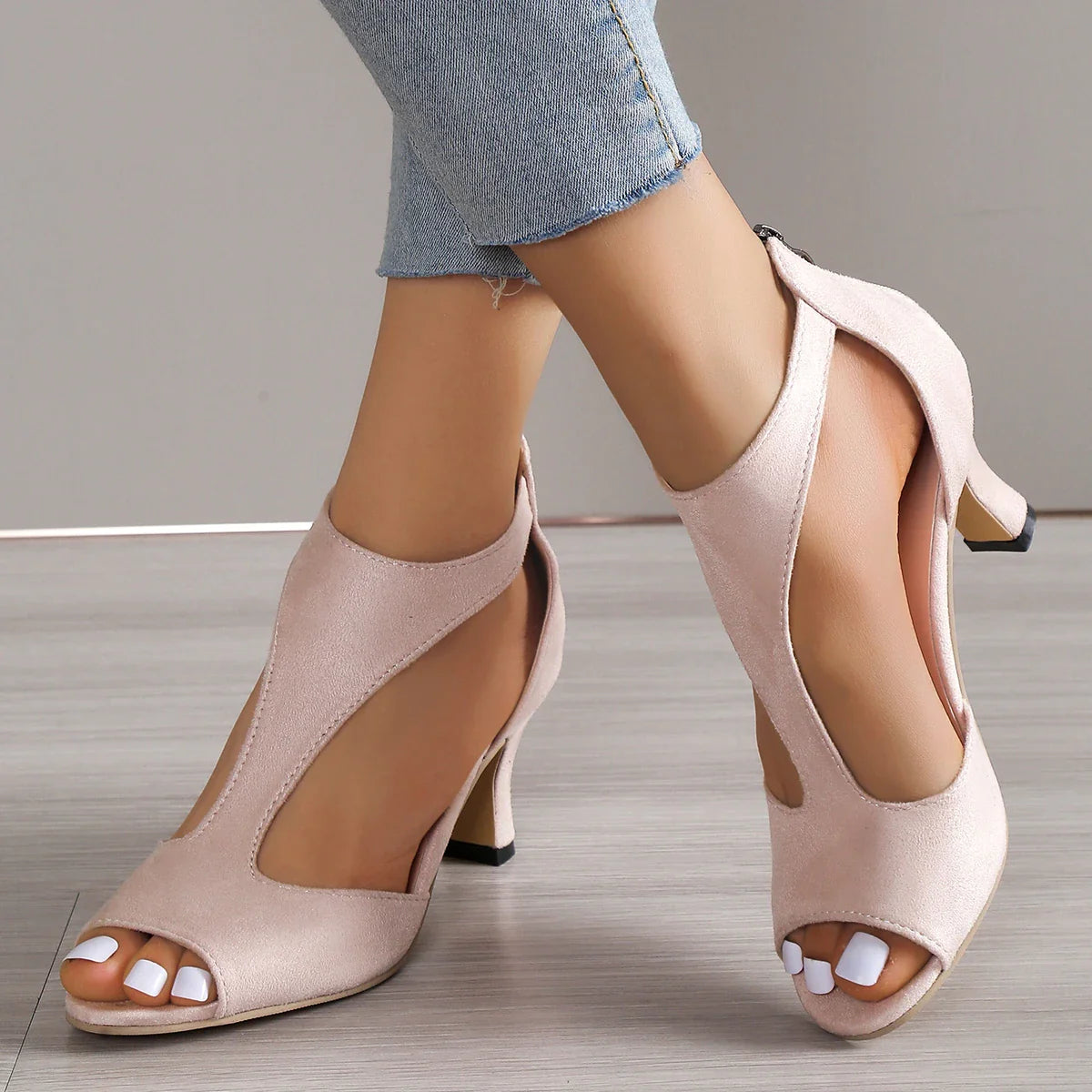 Leather High Heels Shoes FitiqueFit
