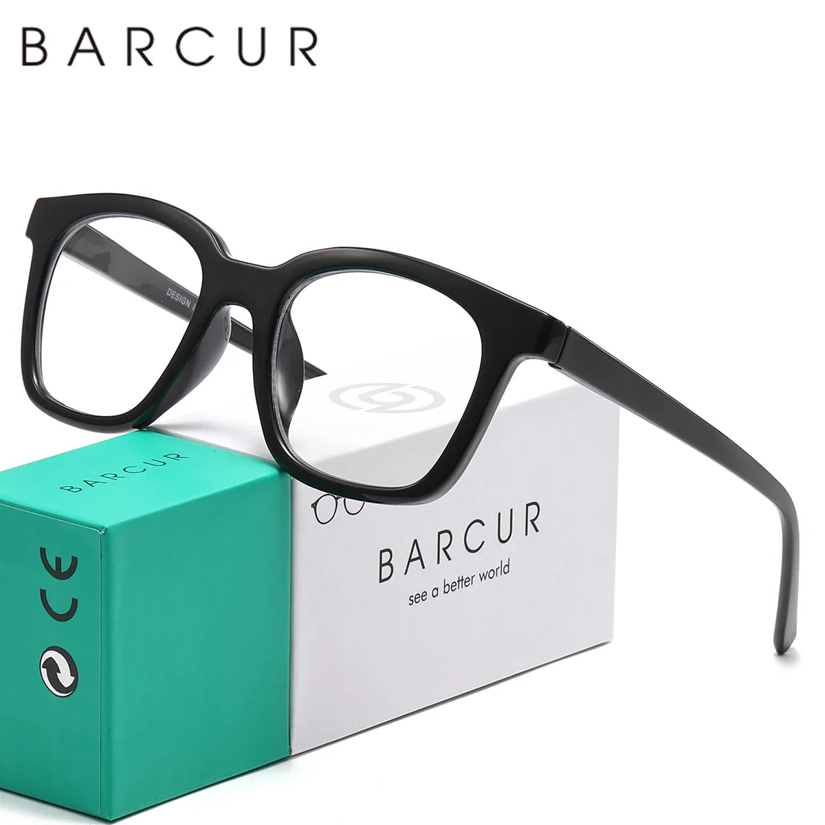 BARCUR Fashion Retro Leopard Pattern Women's Presbyopia Glasses Durable Multi-Degree PC Rectangular Small Frame with Transparent Acrylic Lenses for Reading or Work Stevvex