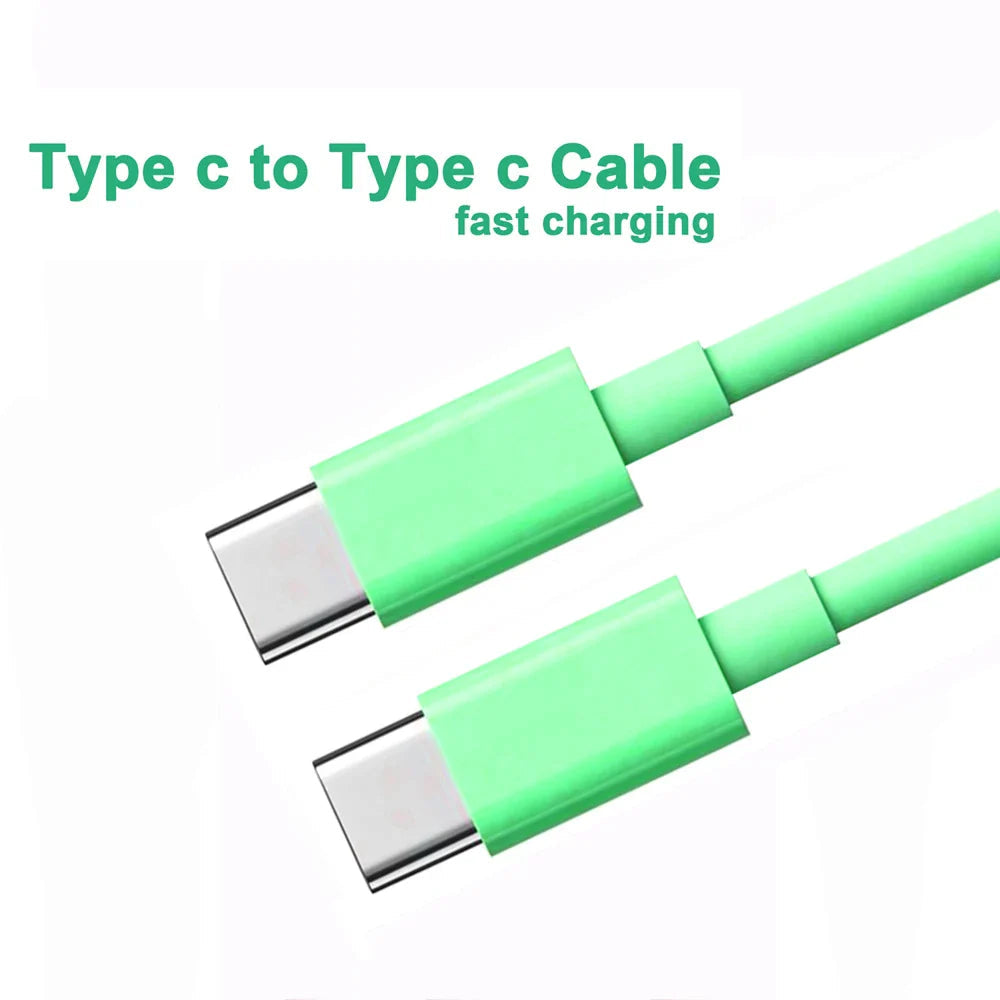PD 60W USB C to USB Type C Cable Fast Charge Data Cable For Iphone 15 15Pro Huawei Samsung Xiaomi Data Line Black White 1M 2M 3M Pi-Mart