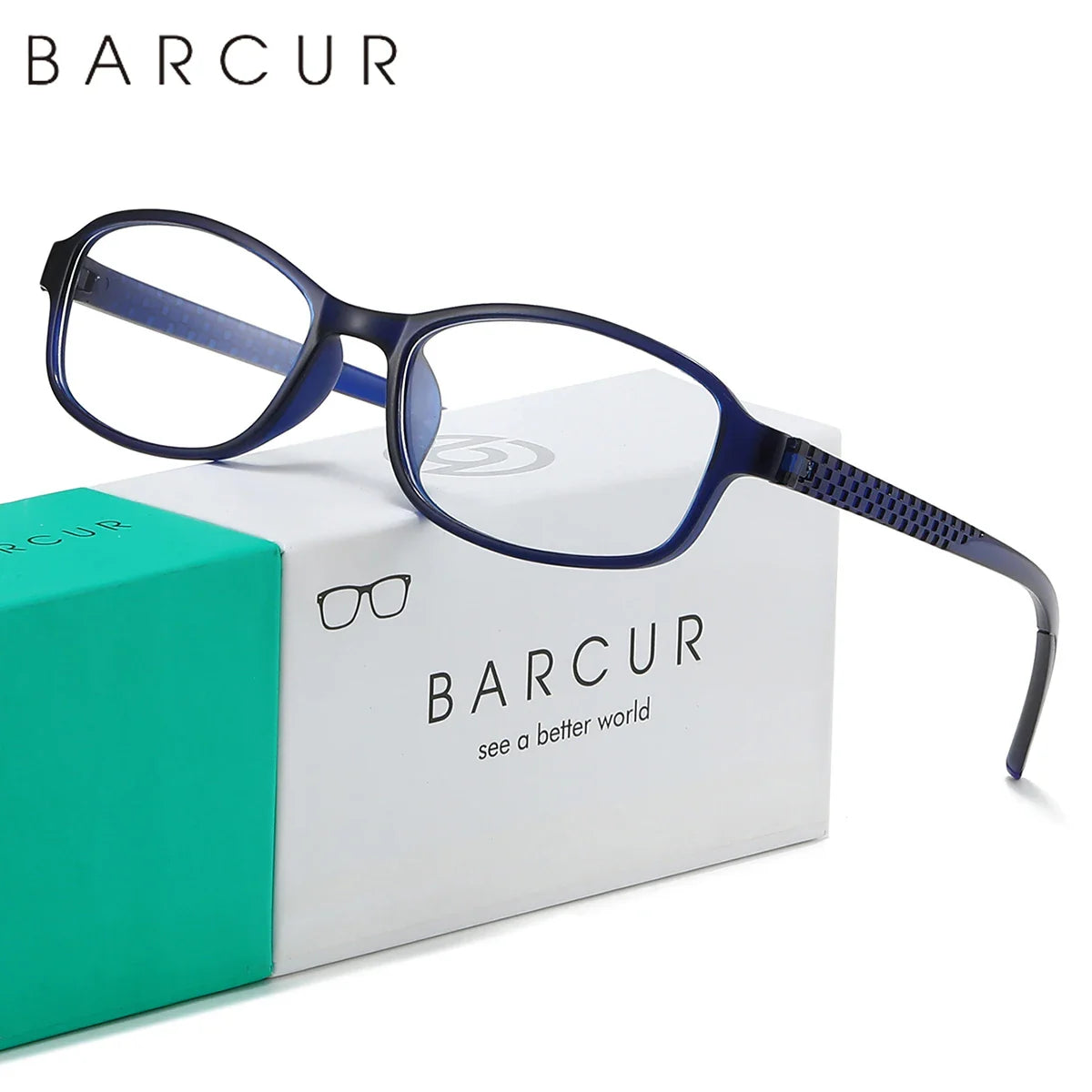 BARCUR Original Classic Presbyopia Glasses for Men and Women High-Quality Plastic Frame with Hinge Splicing Pattern and Mirror Legs Transparent AC Lenses for Reading Stevvex