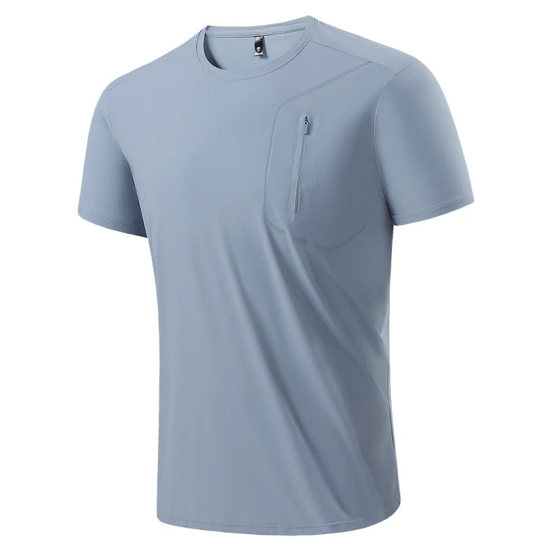 76% Nylon Quick Dry Sport Fashion T Shirt Men'S 2025 Short Sleeves Summer Casual Black OverSize Top Tees GYM Tshirt Clothes NovaCart