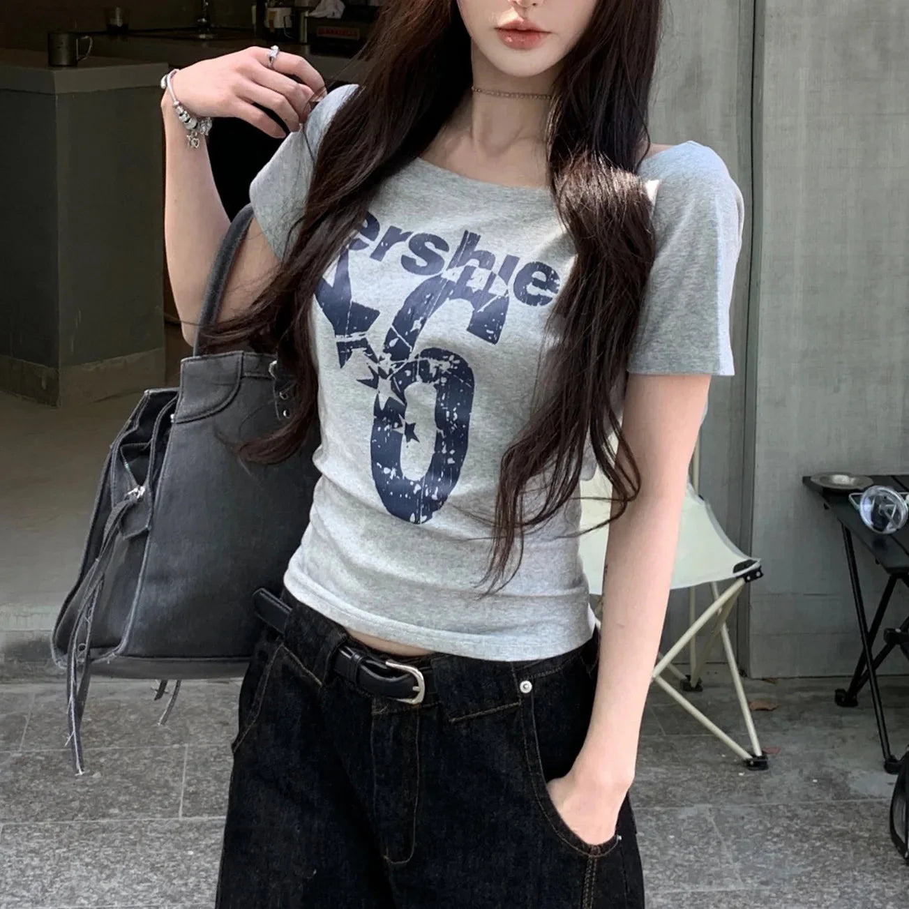 Women’s summer letter print t-shirt FitiqueFit