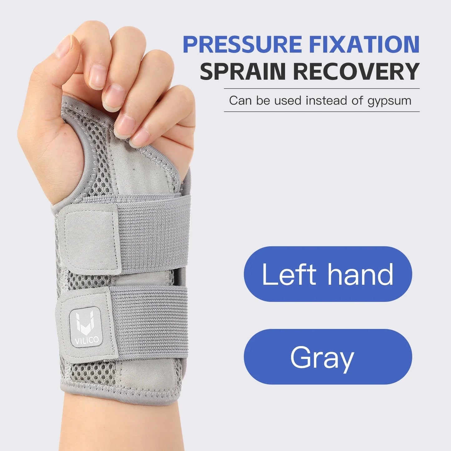Wrist Brace for Carpal Tunnel Support Brace with Splints Hand Support for Arthritis Tendonitis Sprain Injuries Wrist Pain 1PC Pi-Mart