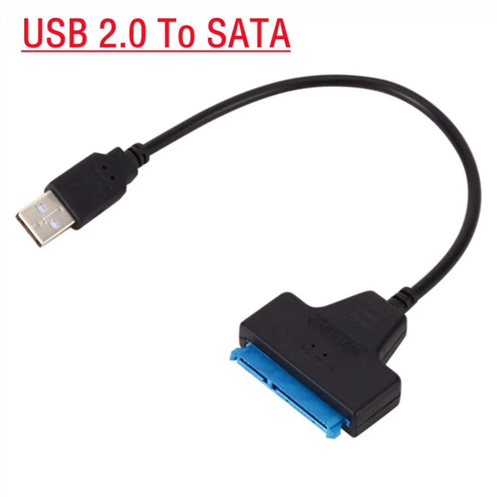 SATA to USB 3.0 / 2.0 Cable Up to 6 Gbps for 2.5 Inch External HDD SSD Hard Drive SATA 3 22 Pin Adapter USB 3.0 to Sata III Cord Pi-Mart