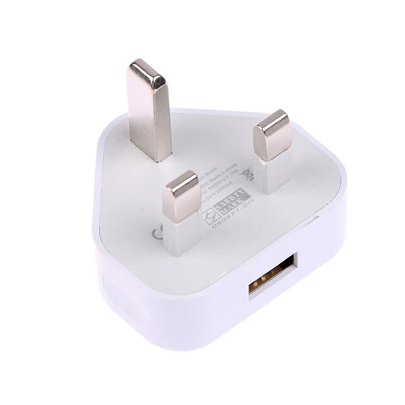 Latest 5V/2.1A Dual USB Port Fast Charger Universal UK Mains 3 Pin Plug Wall Charger Adapter USB Charging For Phone Tablet Pi-Mart
