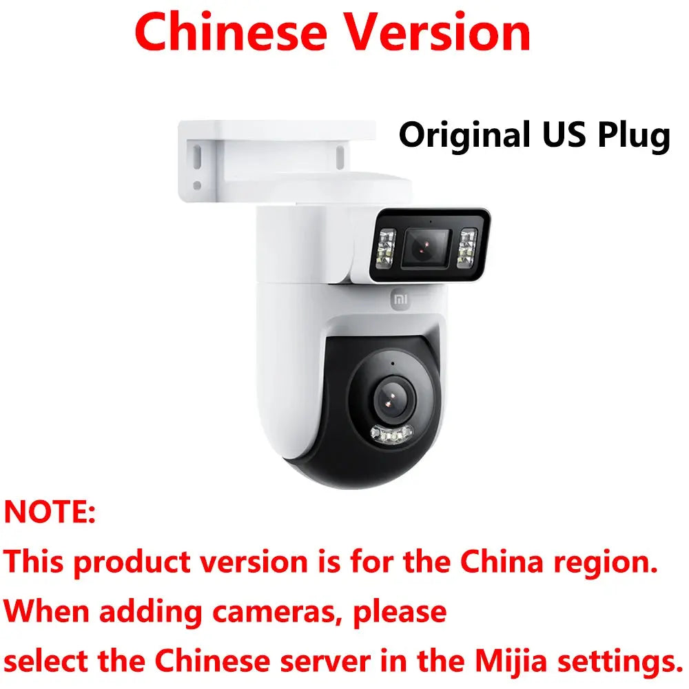 New Xiaomi Outdoor Camera 4 Dual Lens 5MP 3K HD Dual View Monitoring Panoramic Closeup Tracking IP66 Weatherproof AntiTheft - CN NovaCart