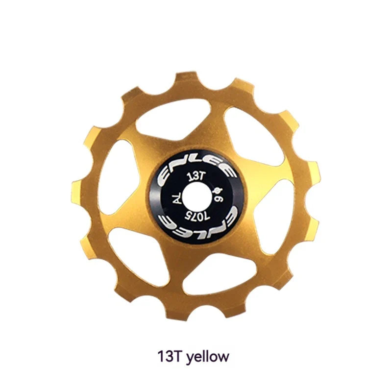ENLEE Bike Aluminum Alloy Guide Wheel Pulley Rear Derailleur 11T 13T Guide MTB Ceramic Bearing Jockey Wheel For 4/5/6MM Pi-Mart