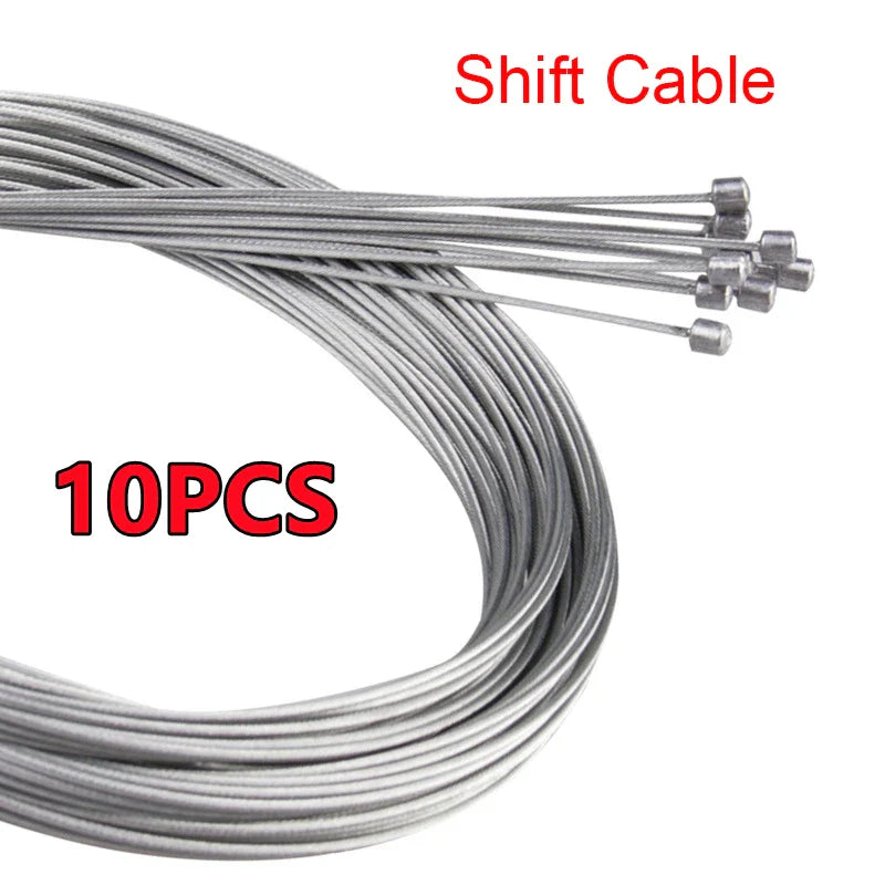 10/5/3/1PC 2M MTB Bicycle Brake Line Bicycle Speed Line Fixed Gear Shifter Gear Brake Cable Set Core Inner Wire MTB Road Bike Pi-Mart