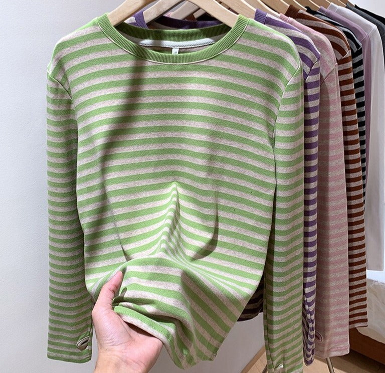 Casual O-neck Women Striped T-shirts Spring Summer Short Sleeve Loose Female Tops