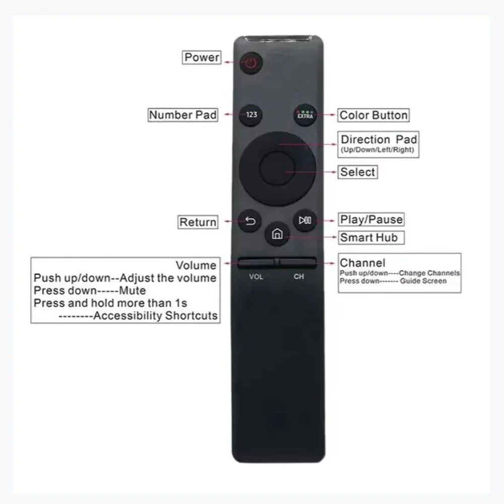 Replacement Universal Remote Control For Samsung 4K Smart TV BN59-01259E TM1640 BN59-01259B BN59-01260A BN59-01265A BN59-01266A Pi-Mart