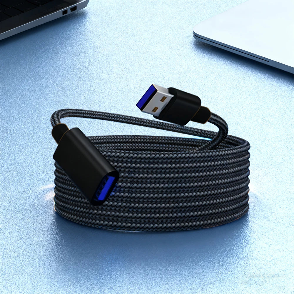 USB extension cable, suitable for keyboards, mice, game consoles, USB flash drives, printers, cameras, and other devices. Pi-Mart