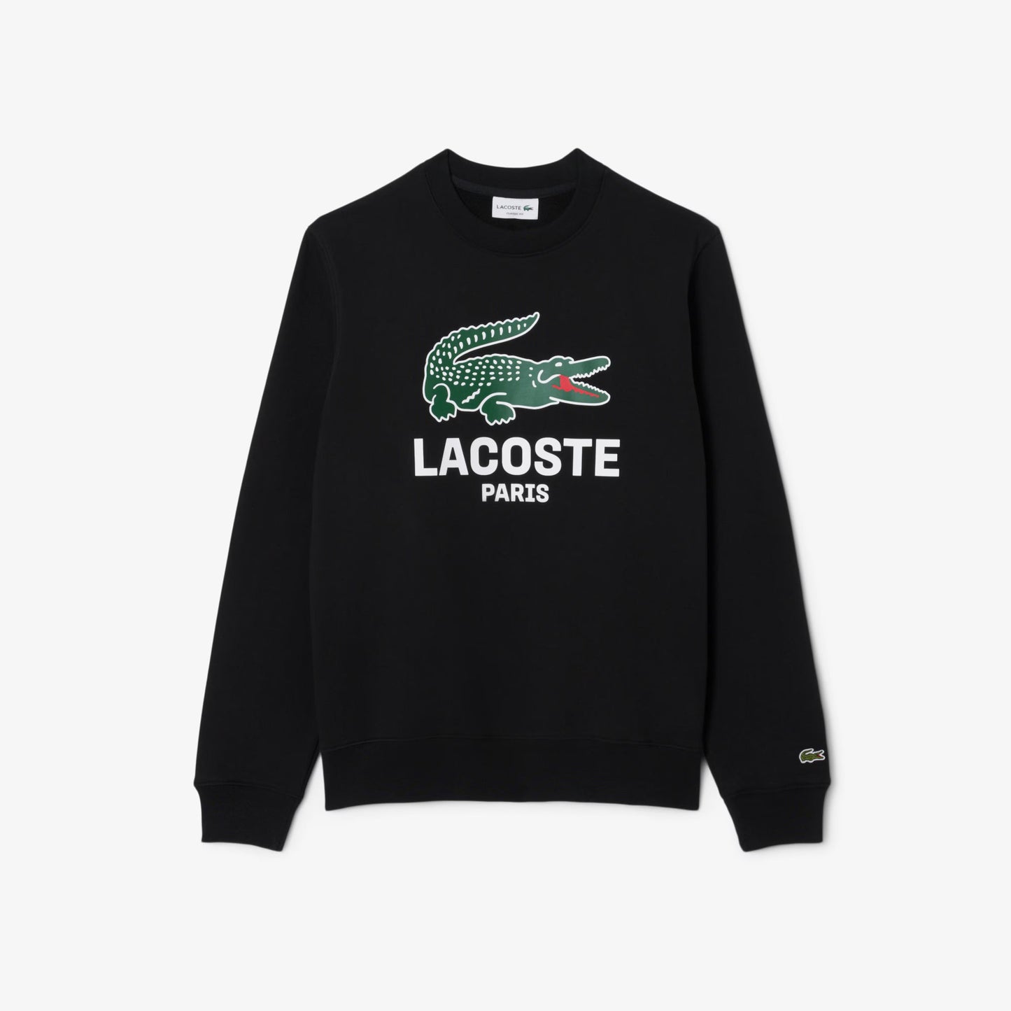 Lacoste Printed Crewneck Sweatshirt - Black Denim Exchange