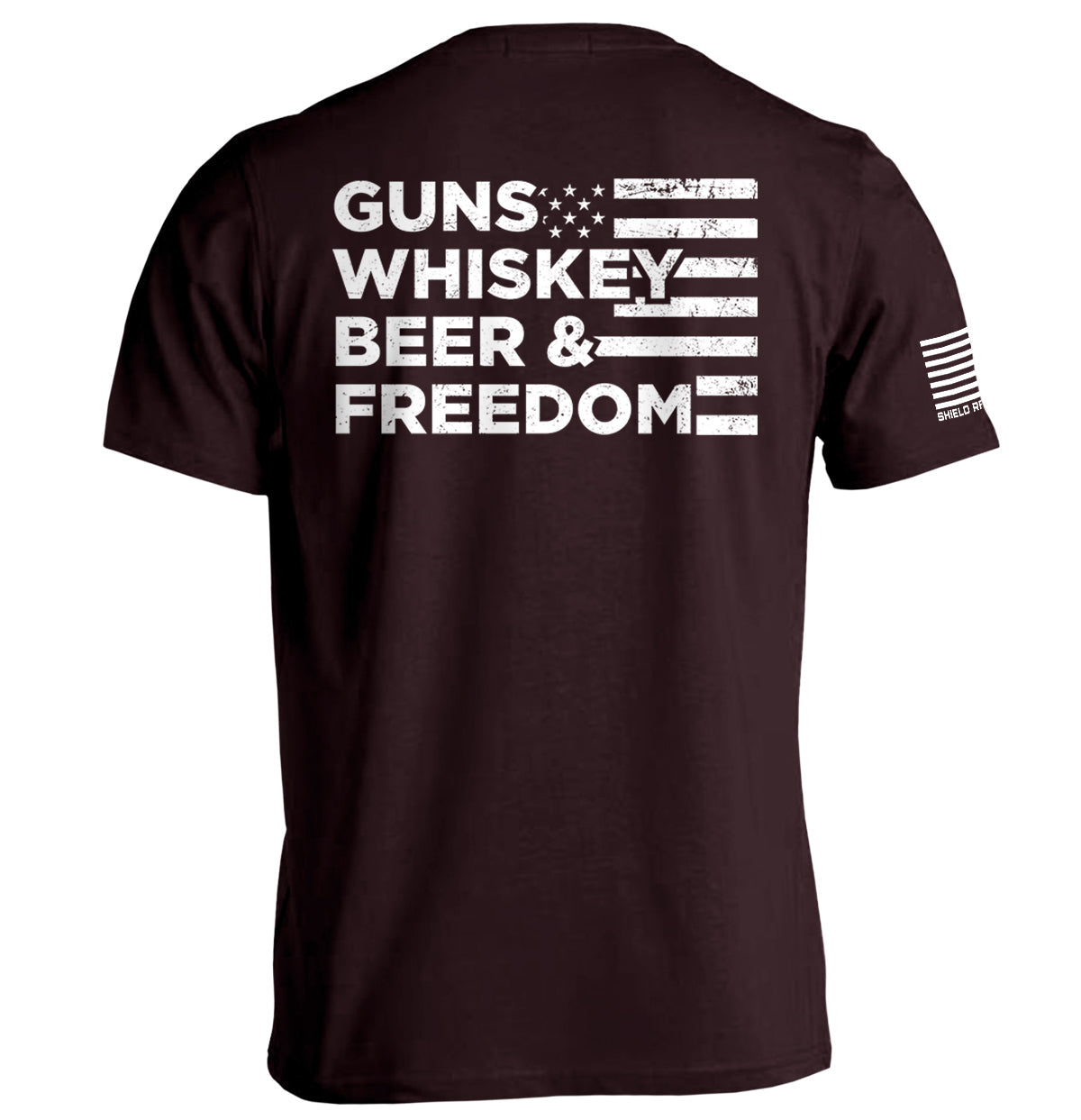 Guns Whiskey Beer and Freedom Shield Republic