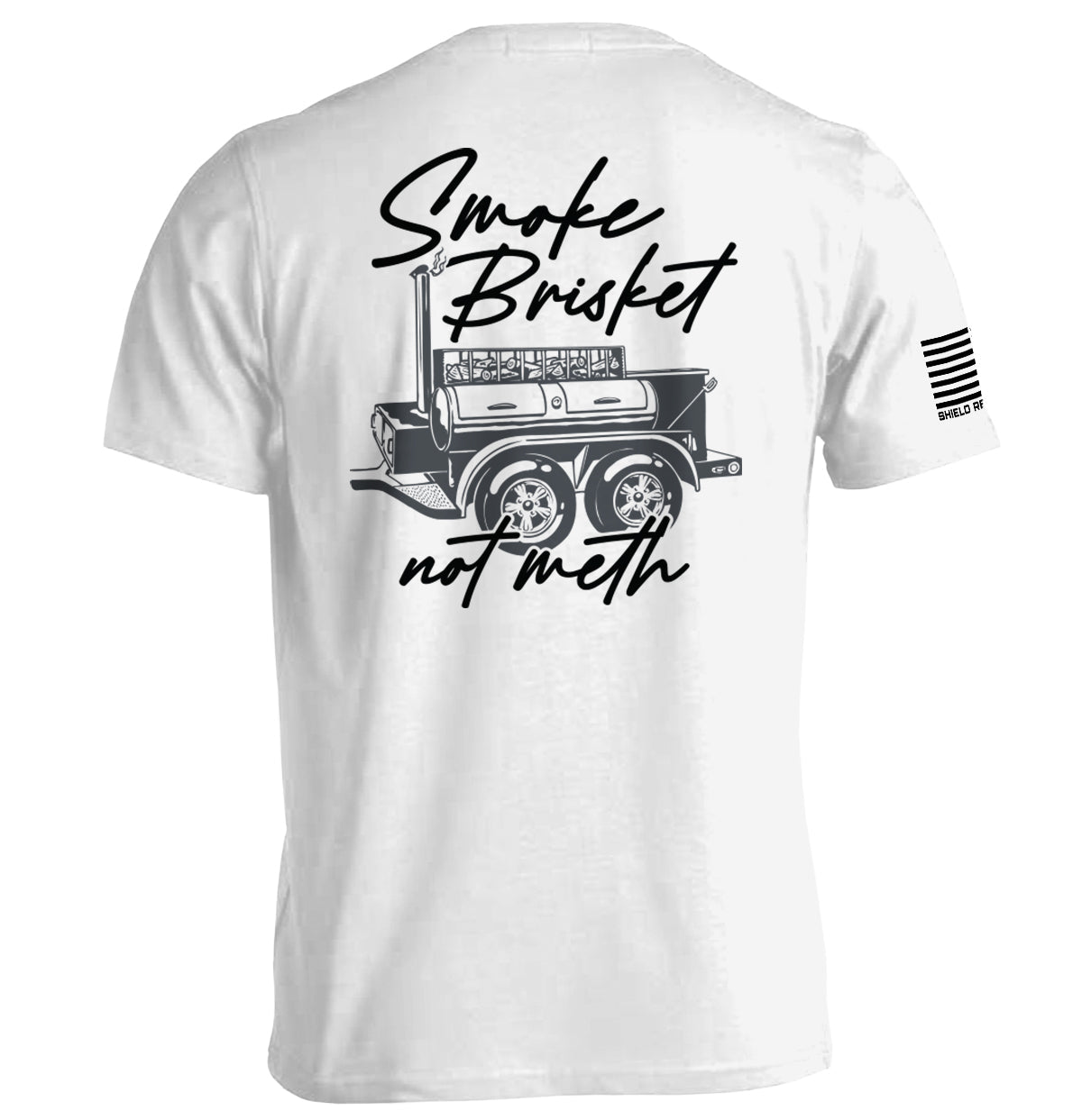 Smoke Brisket Not Meth Shield Republic