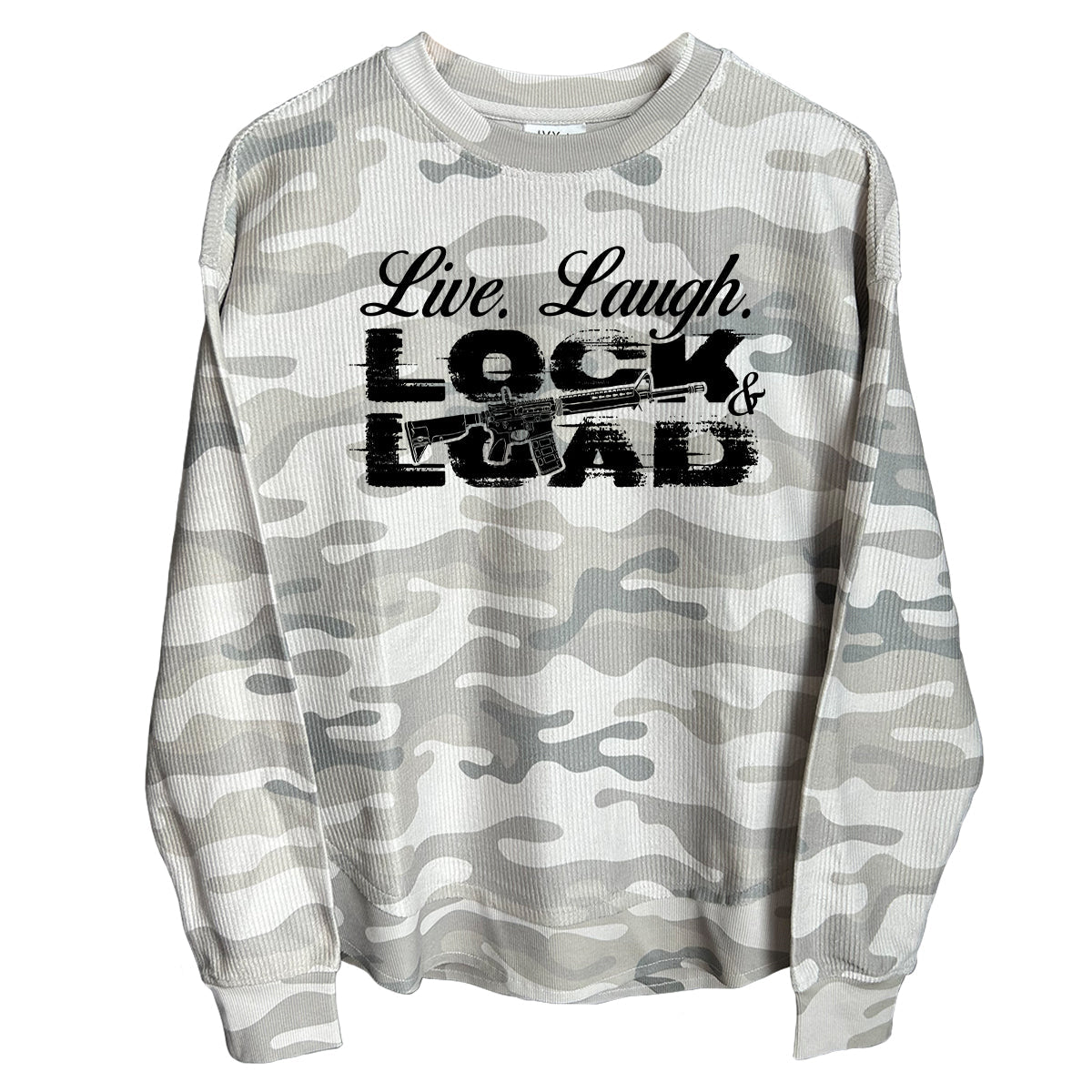 Live Laugh Lock and Load (Front) Corded Poncho Shield Republic