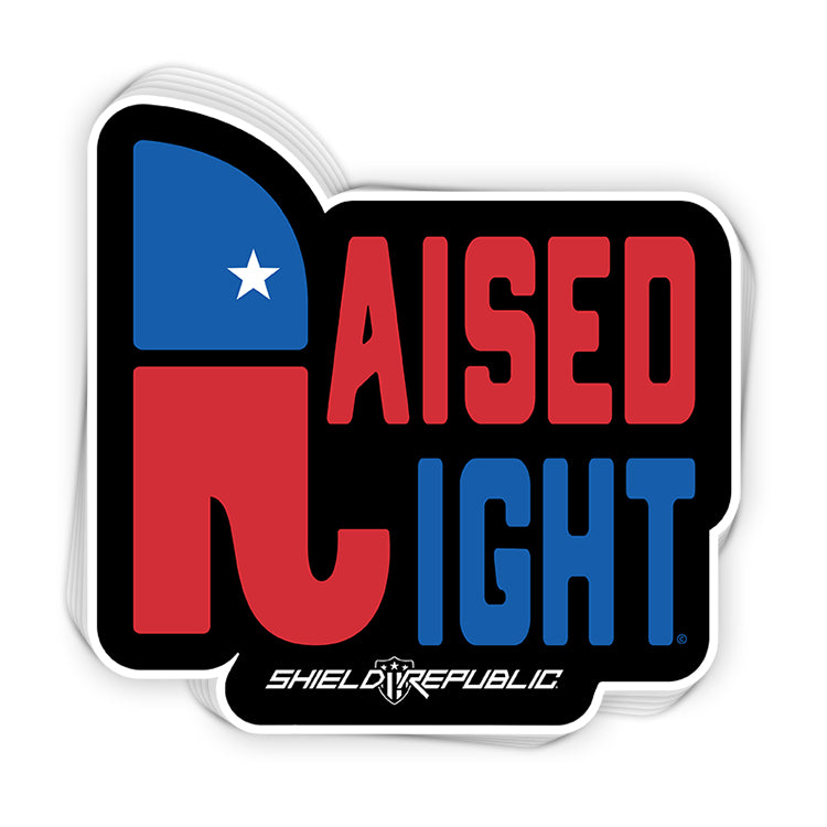 Raised Right Decal Shield Republic