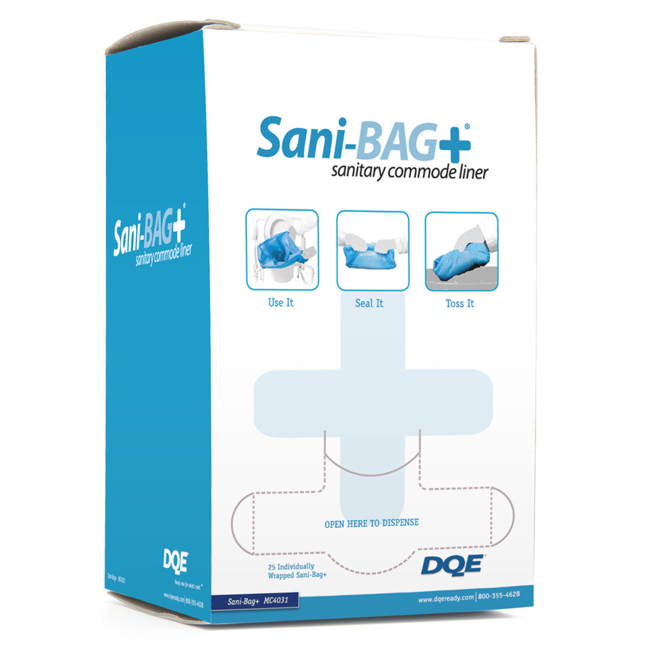 Sani-Bag+ Commode Liner quakekits.com