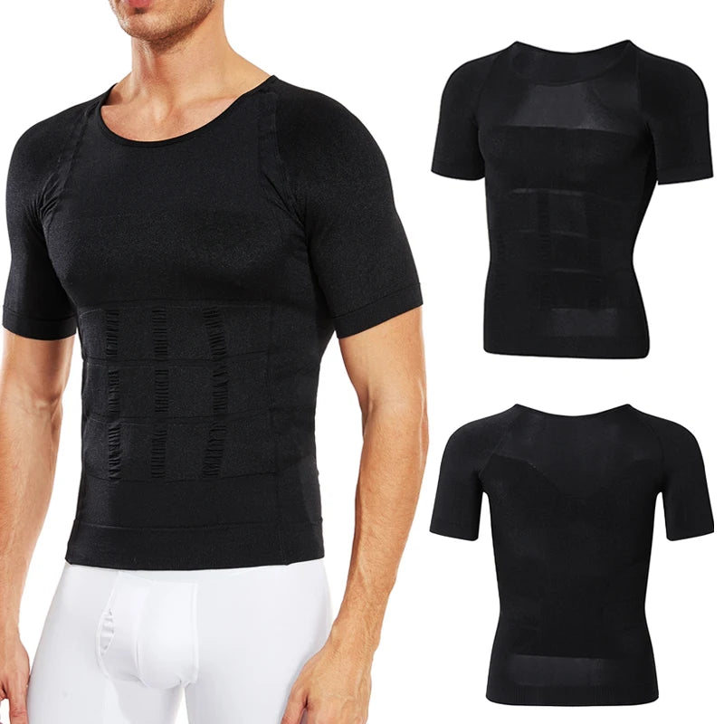 Men Slimming Body Shaper Compression Shirt Gynecomastia Slim Shapewear Belly Shapers Tummy Reducing Tops Waist Trainer Shapewear NovaCart
