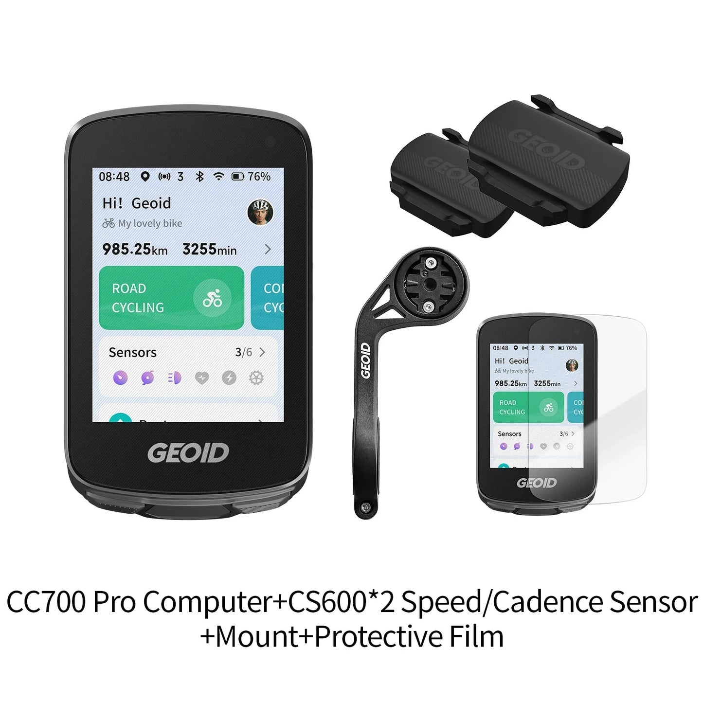GEOID CC700 Pro Bicycle Computer 2.8-Inch Touchscreen GPS Bike Speedometer with Map Navigation for Cycling Odometer Pi-Mart