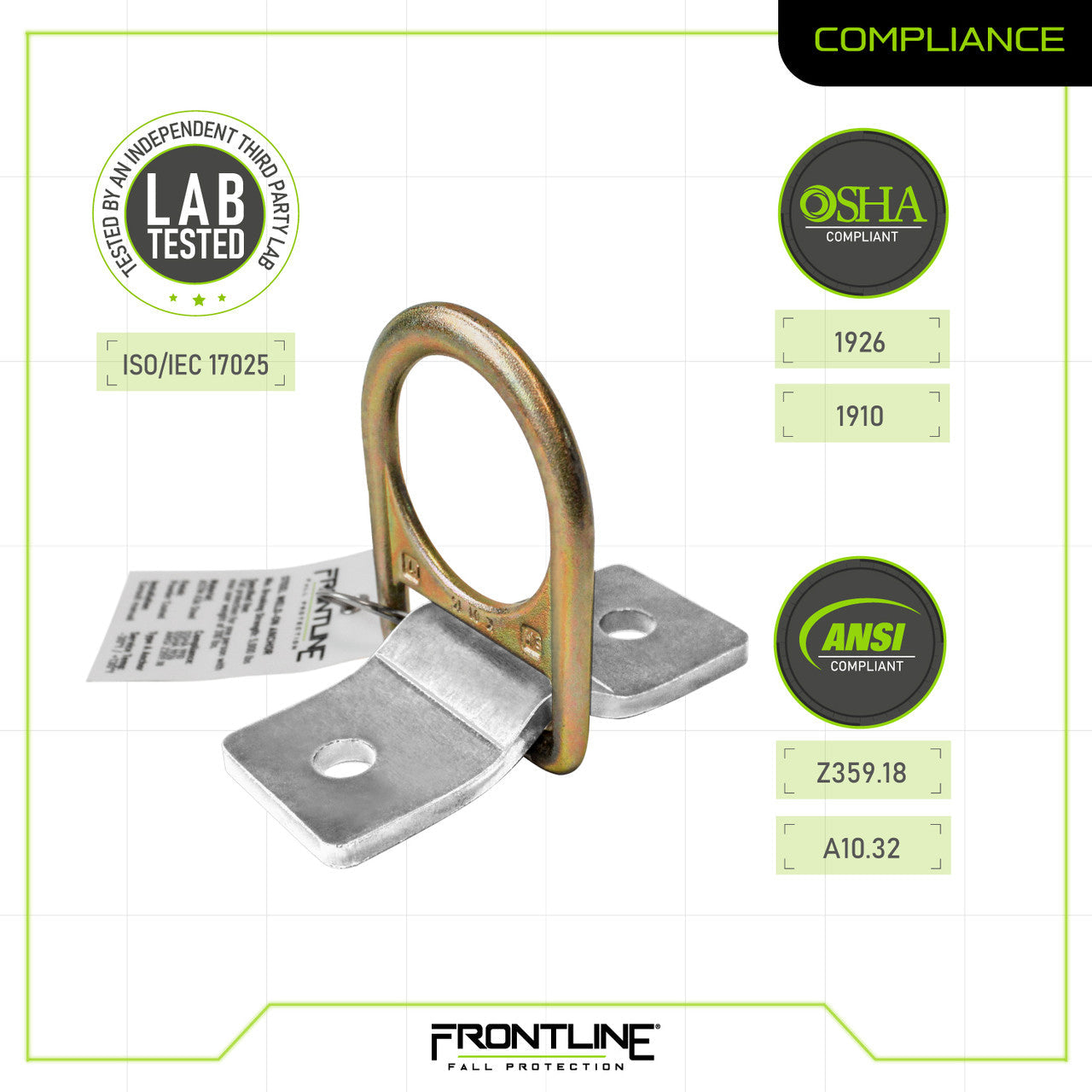 Frontline SBW01 Weld/Bolt-on Steel and Concrete Anchor VM Hardware
