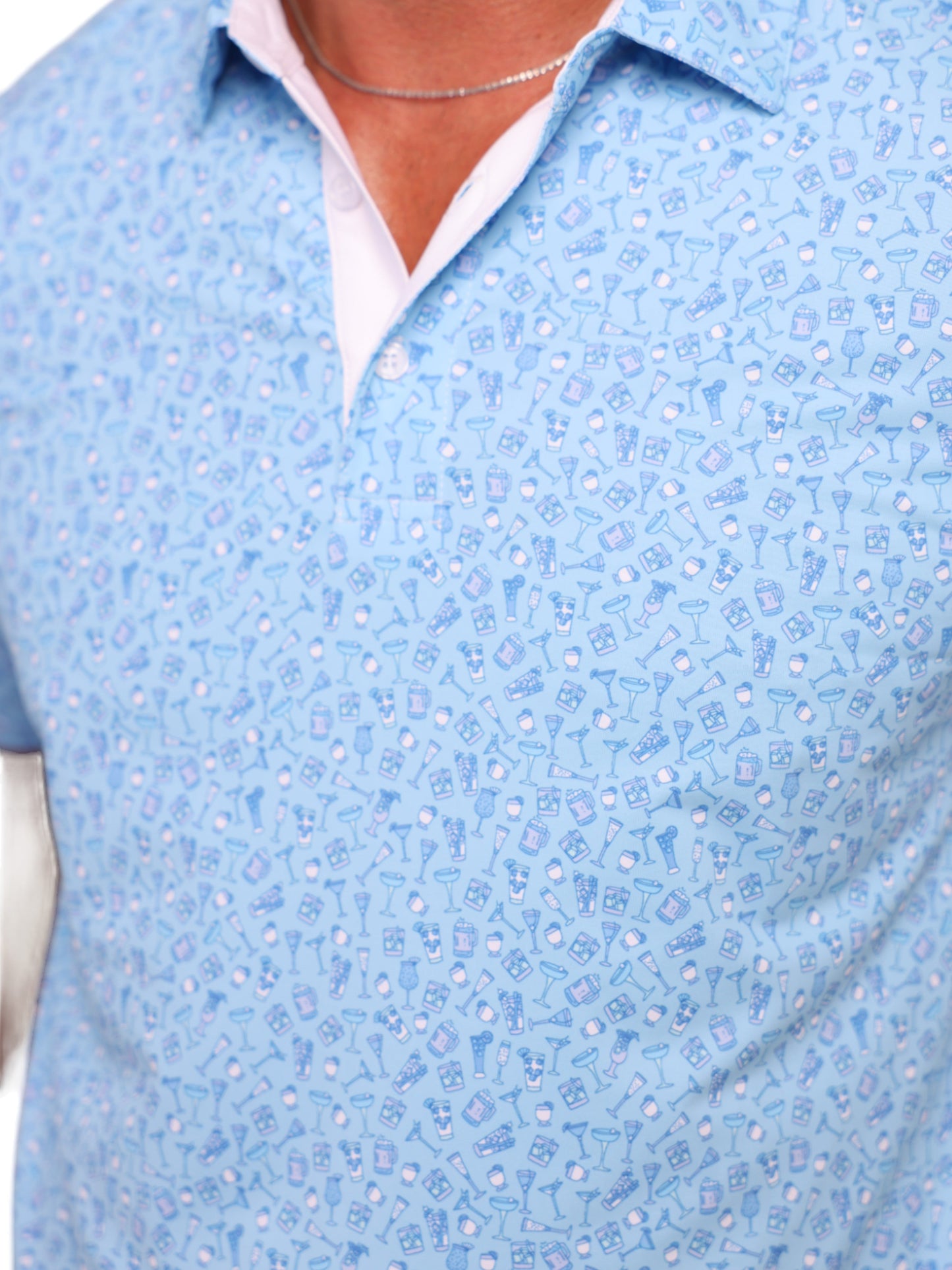 Spirits Print Polo White Water Life