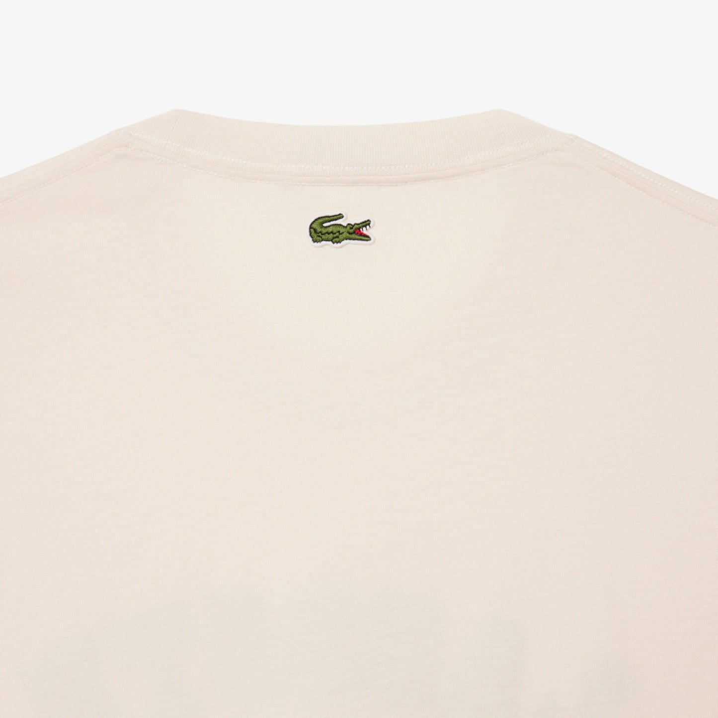 Lacoste Print Cotton Tee - Cream Denim Exchange