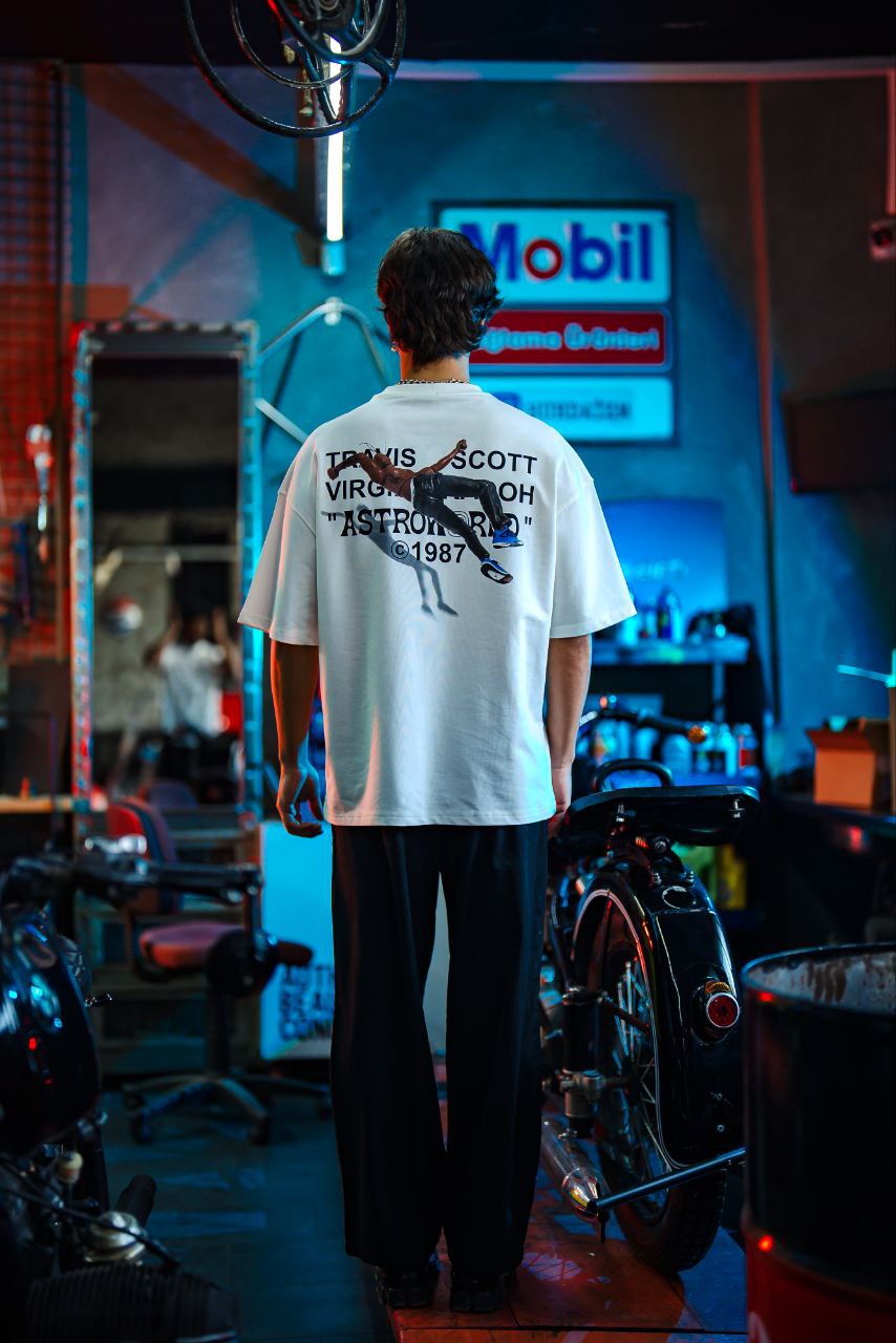 Travis Scott x Virgil Abloh Inspired "ASTRONOR" Oversized Graphic Tee Withinblack