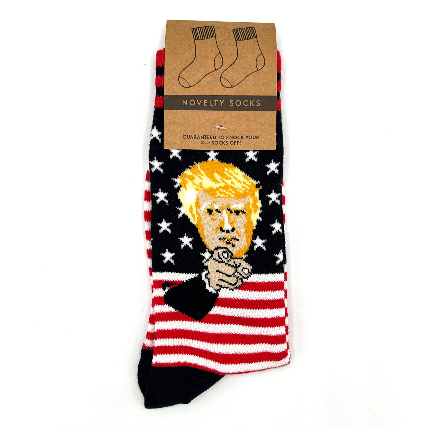 Trump USA Flag Novelty Socks Shield Republic