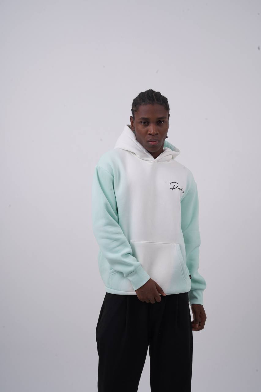Unisex "Davis" Script Color Block Hoodie – Minimal Oversized Streetwear Withinblack