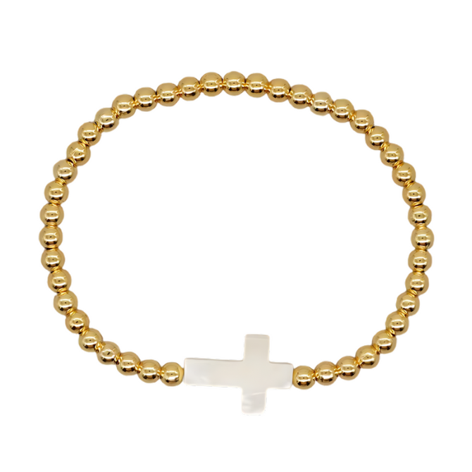 Sophia Pearl Cross Bracelet ~ Deep South Originals Deep South Originals