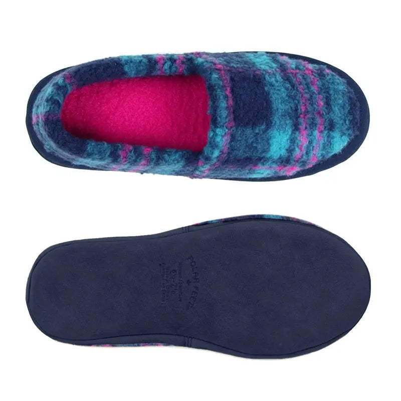 Women's Perfect Mocs - Peacock Plaid Polar Feet® LLC