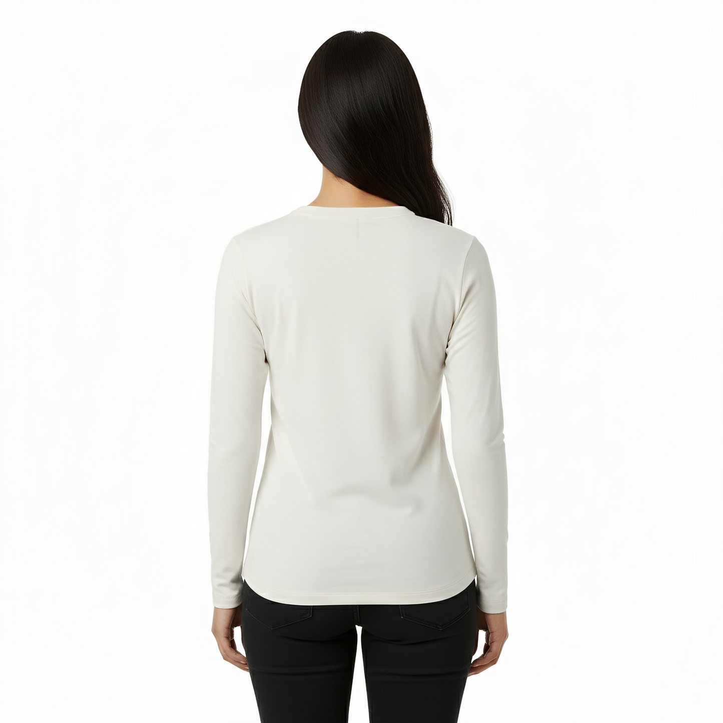Drew White Long Sleeve Crew Auragen