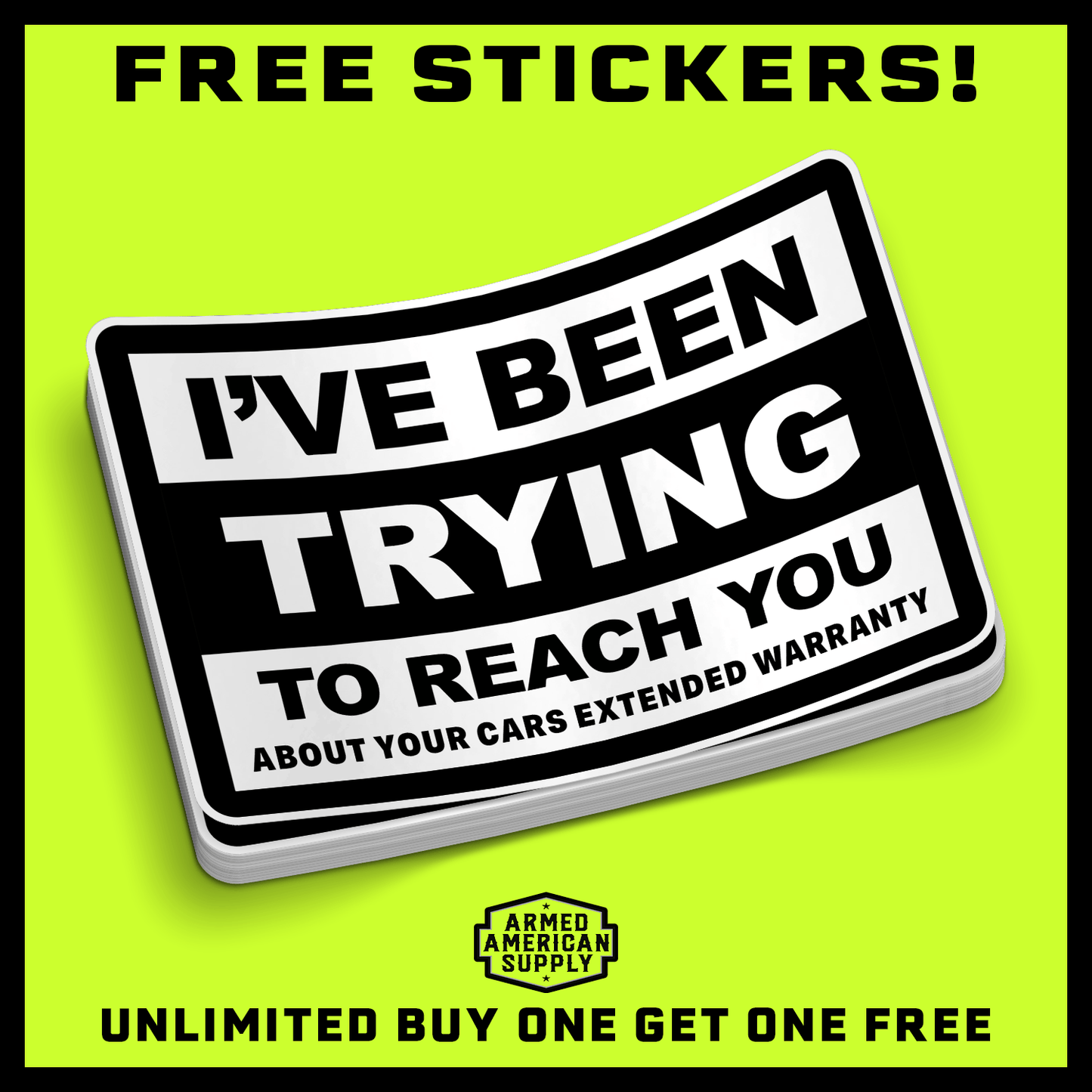 Extended Warranty - Hard Hat Decal Armed American Supply