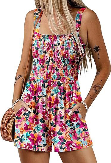 ๐บ Floral Print Sleeveless Beach Jumpsuit FitiqueFit
