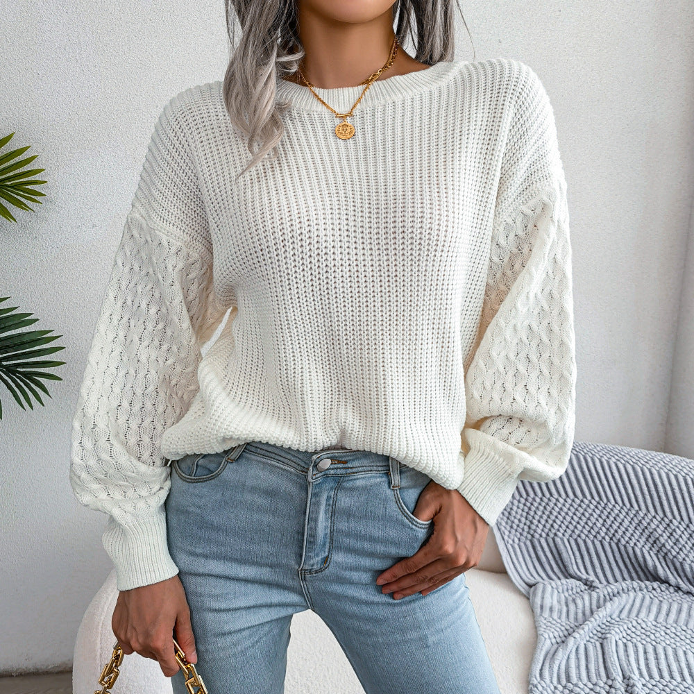 Women’s lantern sleeve knit sweater FitiqueFit